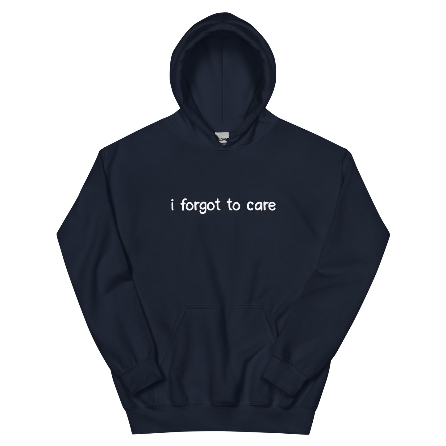 (04-C) i forgot to care - Basic Hoodie